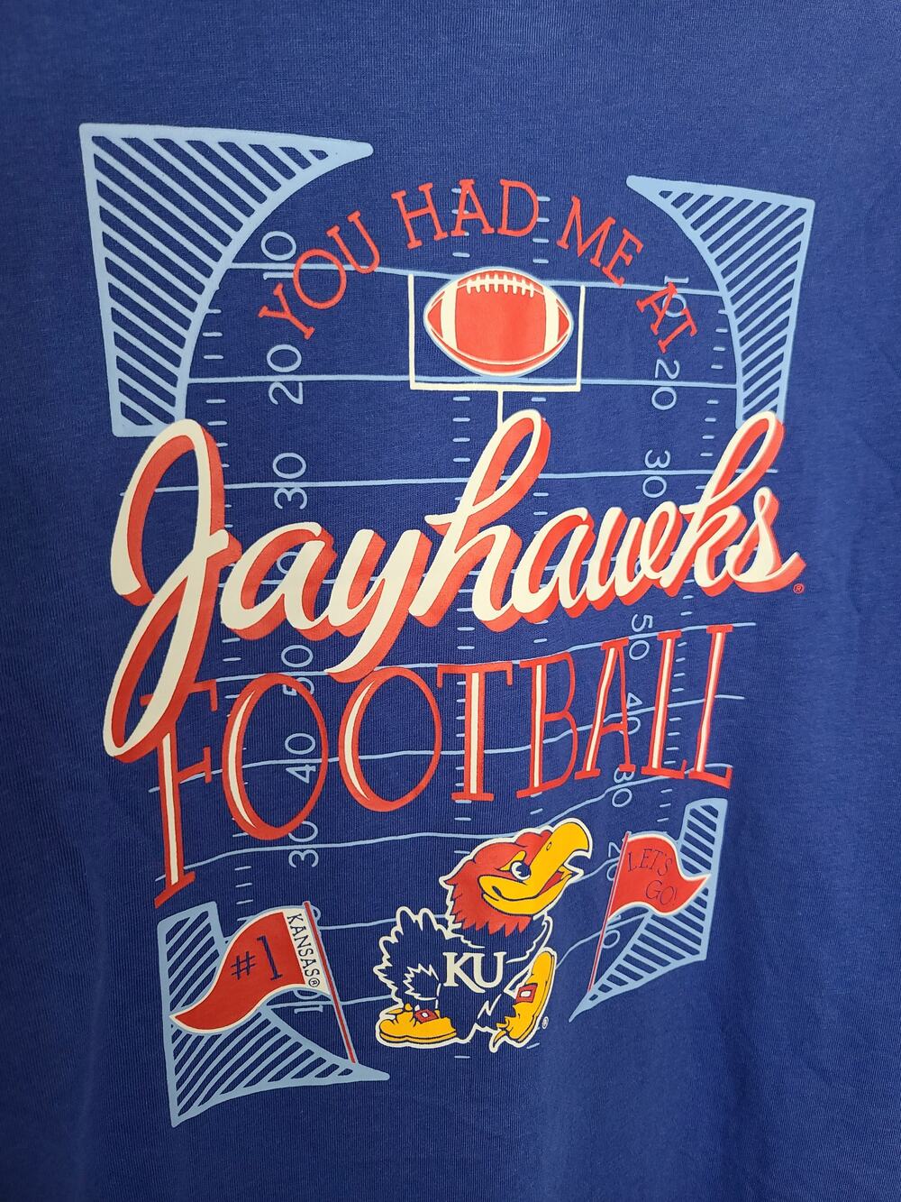 NWT Champion Univ Kansas Jayhawks football long sleeve shirt - XL
